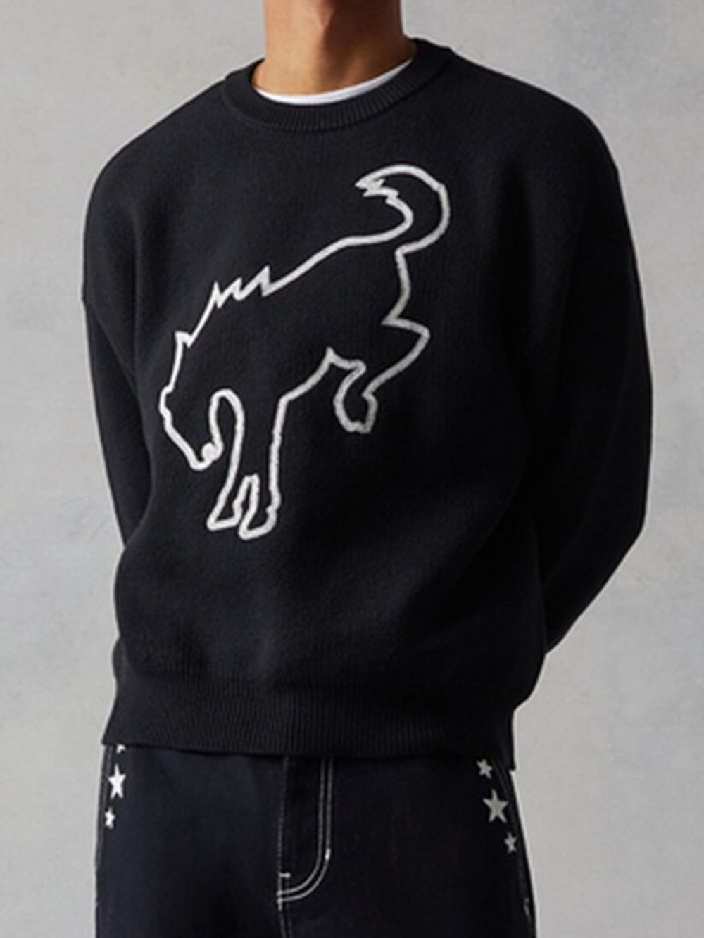 PacSun x Ford Bronco Men’s Size Large Black Knit Crewneck Sweater NEW